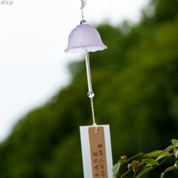 Japanese-Style New Summer Flower Calyx Glass Wind Chime Pendant for Indoor and Outdoor Use, Creating a Dreamy and Healing Atmosphere Japanese-Style New Summer Flower Calyx Glass Wind Chime Pendant for Indoor and Outdoor Use, Creating a Dreamy and Healing Atmosphere