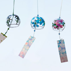 Japanese Cherry Blossom Wind Chimes Handmade Glass Japanese-Style Gift Pendant Cute Small Hanging Ornament Fresh Piece Bedroom Hanging Decoration Japanese Cherry Blossom Wind Chimes Handmade Glass Japanese-Style Gift Pendant Cute Small Hanging Ornament Fresh Piece Bedroom Hanging Decoration
