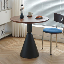 Nordic Light Luxury Solid Wood Round Dining Table for Home Small Apartment Dining Table Cafe Milk Tea Shop Negotiation Small Round Table Nordic Light Luxury Solid Wood Round Dining Table for Home Small Apartment Dining Table Cafe Milk Tea Shop Negotiation Small Round Table