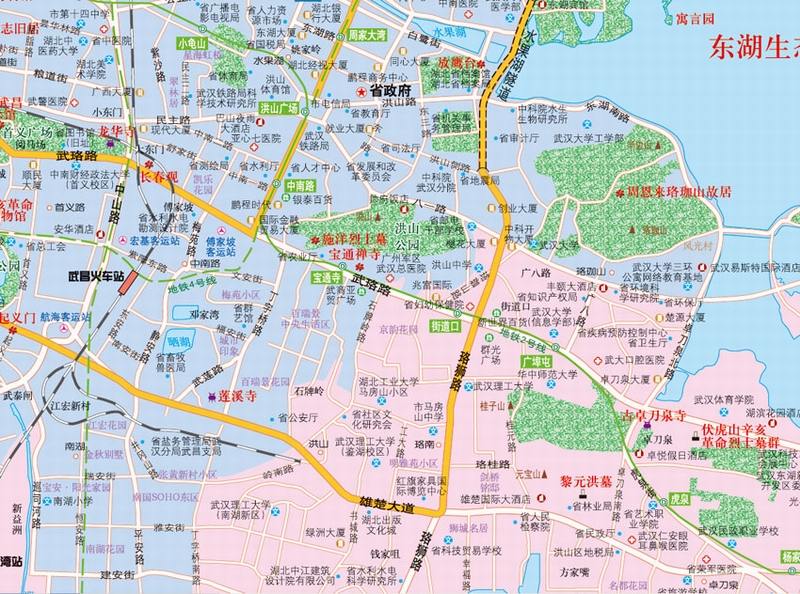 湖北省交通旅游地图 2014最新 武汉市地图 大比例武汉图片