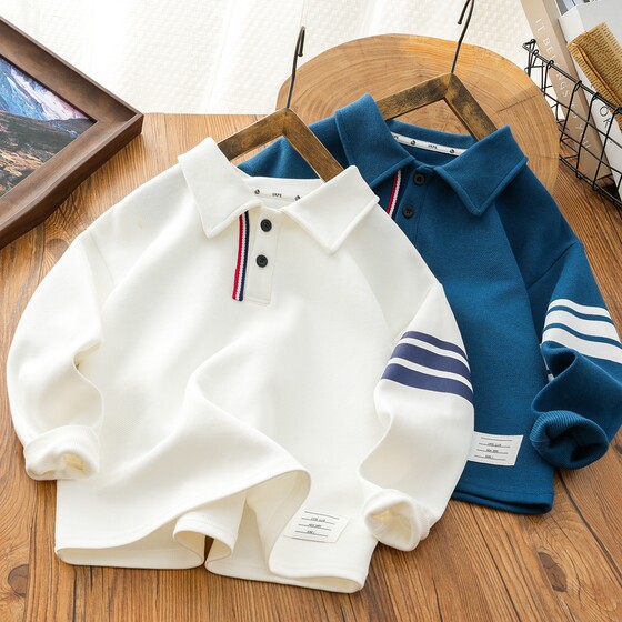 Boys Polo shirt children's lapel base shirt sweater 2025 spring and autumn new medium and large children's long-sleeved T-shirt top
Boys Polo shirt children's lapel base shirt sweater 2025 spring and autumn new medium and large children's long-sleeved T-shirt top