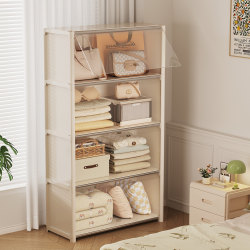 Simple Wardrobe, Transparent Clothing Storage Cabinet, Flip-Top Multi-Layer Storage Cabinet, Dust-Proof, Large Capacity, Sturdy and Durable Wardrobe Simple Wardrobe, Transparent Clothing Storage Cabinet, Flip-Top Multi-Layer Storage Cabinet, Dust-Proof, Large Capacity, Sturdy and Durable Wardrobe
