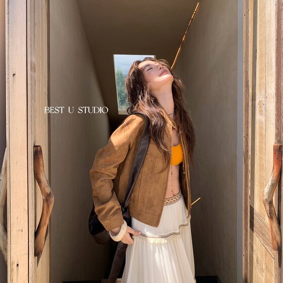 TCCW retro Maillard suede jacket for women's autumn new Best U versatile slim short jacket top
TCCW retro Maillard suede jacket for women's autumn new Best U versatile slim short jacket top