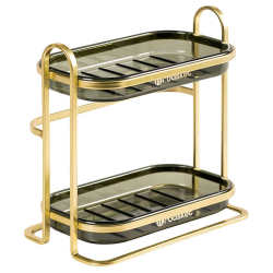 Soap box punch-free wall-mounted soap box household bathroom soap storage rack light luxury high-end double-layer soap rack Soap box punch-free wall-mounted soap box household bathroom soap storage rack light luxury high-end double-layer soap rack