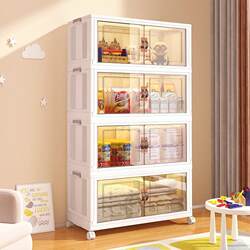 Installation-Free Simple Folding Storage Cabinet Multi-Layer Storage Box Snack Organizer Cabinet Home Bedroom Wardrobe Installation-Free Simple Folding Storage Cabinet Multi-Layer Storage Box Snack Organizer Cabinet Home Bedroom Wardrobe