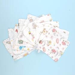 Infant cotton gauze square baby three-piece set Infant cotton gauze square baby three-piece set