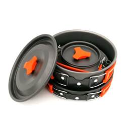 Hot selling outdoor camping pot and teapot combination 2-3 person pot and teapot three-piece cookware set Hot selling outdoor camping pot and teapot combination 2-3 person pot and teapot three-piece cookware set