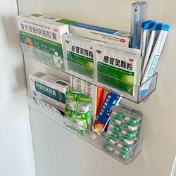 Wall-mounted medicine box, punch-free cabinet door, hidden medicine storage rack, household large-capacity multi-layer standing transparent medicine box Wall-mounted medicine box, punch-free cabinet door, hidden medicine storage rack, household large-capacity multi-layer standing transparent medicine box