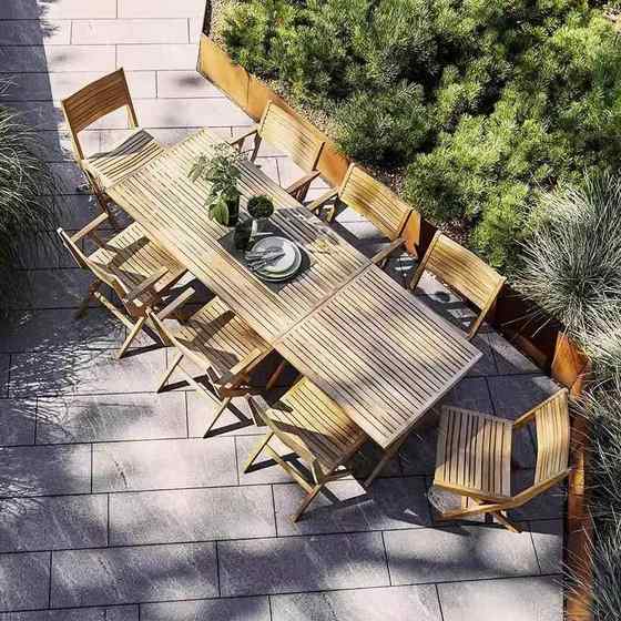 Outdoor teak tables and chairs in the courtyard waterproof sun protection terrace outdoor rattan design garden villa anticorrosion solid wood furniture
Outdoor teak tables and chairs in the courtyard waterproof sun protection terrace outdoor rattan design garden villa anticorrosion solid wood furniture