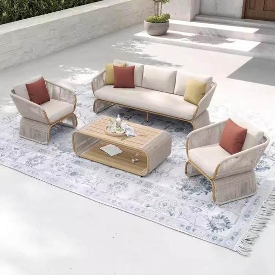 Outdoor rattan sofa coffee table combination B&B terrace balcony lazy rainproof sun protection villa outdoor garden furniture
Outdoor rattan sofa coffee table combination B&B terrace balcony lazy rainproof sun protection villa outdoor garden furniture
