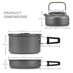 DS308 Hot-selling pot and teapot set, pot and teapot for 2-3 people, camping cookware set DS308 Hot-selling pot and teapot set, pot and teapot for 2-3 people, camping cookware set
