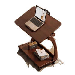 Movable bedside table computer table home bedroom solid wood leg desk notebook lap table bed small table Movable bedside table computer table home bedroom solid wood leg desk notebook lap table bed small table