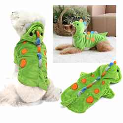 New pet dog clothes, transformed into dinosaurs, autumn and winter puppy and cat costumes, Halloween dog costumes New pet dog clothes, transformed into dinosaurs, autumn and winter puppy and cat costumes, Halloween dog costumes