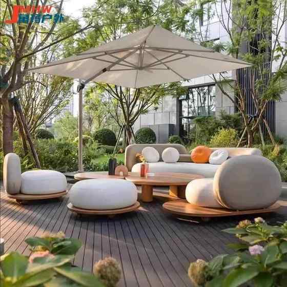 Outdoor sofa combination garden terrace courtyard round teak furniture designer villa leisure cloud lounge chair
Outdoor sofa combination garden terrace courtyard round teak furniture designer villa leisure cloud lounge chair
