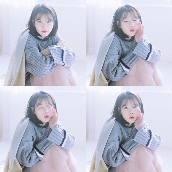 IU Li Zhien Star Star, the same version of the new version of the propaganda pit strip loose V -neither style long -sleeved bottom sweater top female
 IU Li Zhien Star Star, the same version of the new version of the propaganda pit strip loose V -neither style long -sleeved bottom sweater top female