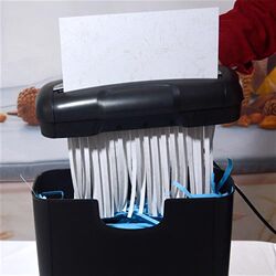 Small paper shredder office household shredder strip paper cutter mini electric desktop file automatic shredder Small paper shredder office household shredder strip paper cutter mini electric desktop file automatic shredder