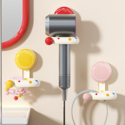 Suction cup hair dryer storage rack without hole punching Suction cup hair dryer storage rack without hole punching