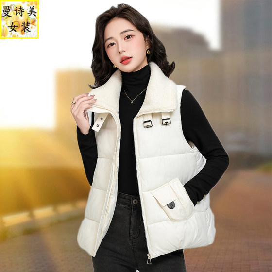 Women's Lapel Vest 2025 Autumn and Winter New Style Plush Thickened Fashionable Vest Vest Hood Clip Jacket
Women's Lapel Vest 2025 Autumn and Winter New Style Plush Thickened Fashionable Vest Vest Hood Clip Jacket
