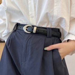 Black Genuine Leather Belt for Women 2024 New Matte Silver High-End Belt for Women to Match Jeans Trendy Women's Belt Black Genuine Leather Belt for Women 2024 New Matte Silver High-End Belt for Women to Match Jeans Trendy Women's Belt