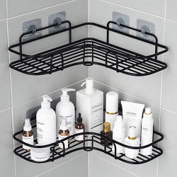 Punch-free bathroom triangle bathroom storage rack bathroom corner storage rack wall-mounted kitchen corner washbasin Punch-free bathroom triangle bathroom storage rack bathroom corner storage rack wall-mounted kitchen corner washbasin