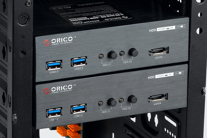 orico br5220p-fu32-s2e1机箱光驱位usb3.0 esata开关