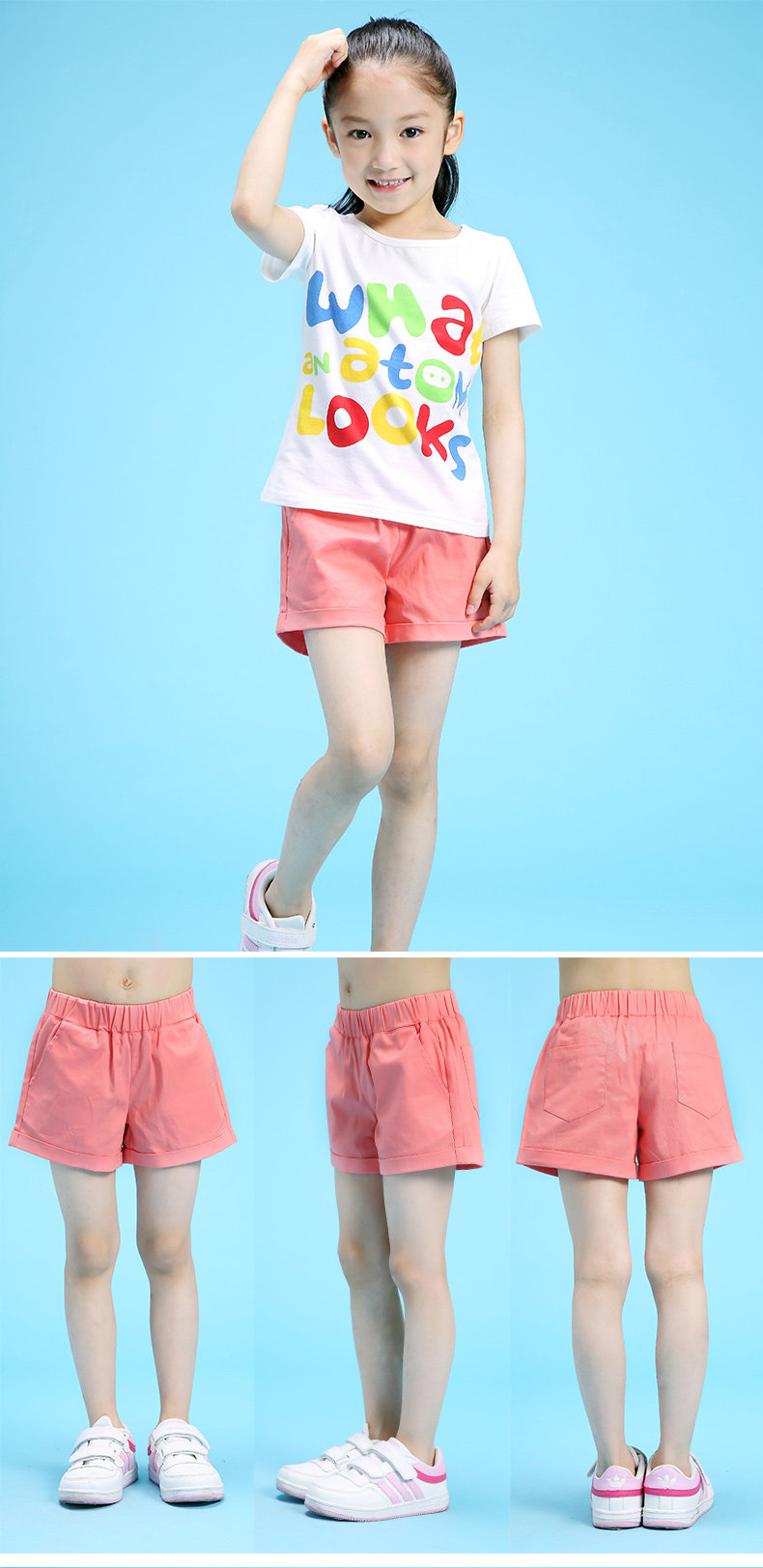 女童短裤2014夏新款儿童童裤中大童夏装热裤女童装韩版纯棉薄款女