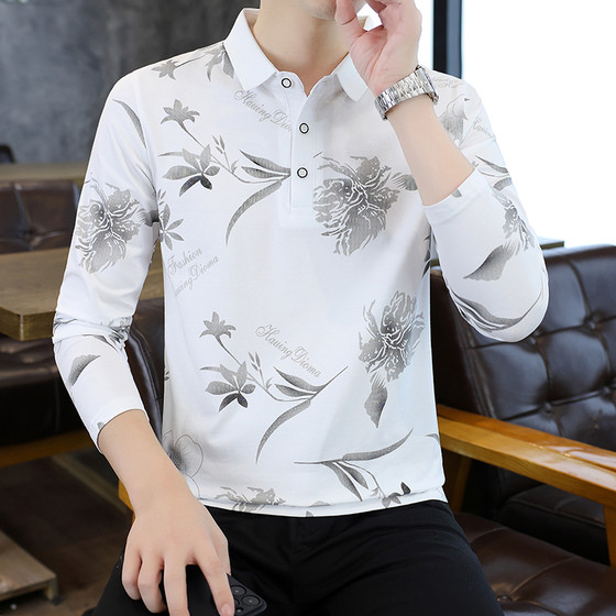 Lapel printed cotton long-sleeved T-shirt half button-neck polo shirt men's shirt collar 2025 new base shirt simple trend
Lapel printed cotton long-sleeved T-shirt half button-neck polo shirt men's shirt collar 2025 new base shirt simple trend