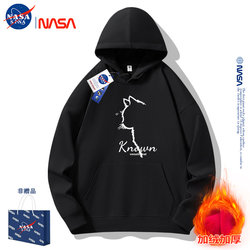 NASA hooded Sweatshirt men and women Fleece-lined thickened Fall and winter Heavy weight American hoodie Loose Plus size Couple Outwear custom NASA hooded Sweatshirt men and women Fleece-lined thickened Fall and winter Heavy weight American hoodie Loose Plus size Couple Outwear custom