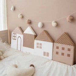 Crib Bumper, Pure Cotton Small House, Anti-Collision Soft Padding, Children's Baby Splicing Bed, Removable and Washable Guardrail Cushion Crib Bumper, Pure Cotton Small House, Anti-Collision Soft Padding, Children's Baby Splicing Bed, Removable and Washable Guardrail Cushion