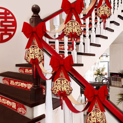 Wedding Stair Railing Decoration, Wedding Room Decoration Set, New House Steps, Groom's Wedding Garland, Wedding Supplies Collection Wedding Stair Railing Decoration, Wedding Room Decoration Set, New House Steps, Groom's Wedding Garland, Wedding Supplies Collection