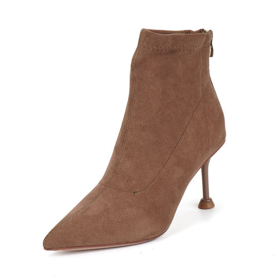 AMIU, Aimiao, log style, pointed toe, brown thin boots, ankle boots, stiletto, women's fashion boots, short boots, beautiful
AMIU, Aimiao, log style, pointed toe, brown thin boots, ankle boots, stiletto, women's fashion boots, short boots, beautiful