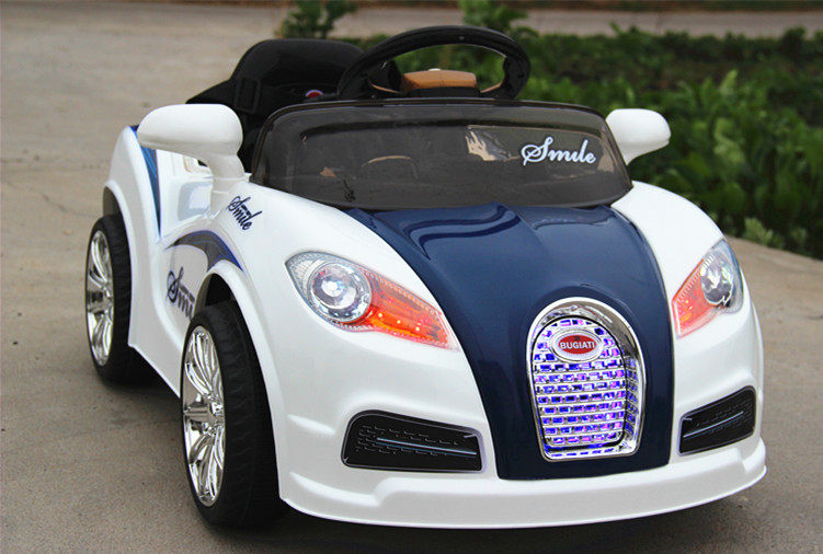 新款布加迪儿童电动车双驱四轮宝宝电瓶车可坐童车电动车遥控汽车