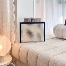 Simple Cream-Style Imitation Rattan Retro Magazine Rack, Book Rack, Living Room Guesthouse Newspaper Rack, Router Decorative Rack Simple Cream-Style Imitation Rattan Retro Magazine Rack, Book Rack, Living Room Guesthouse Newspaper Rack, Router Decorative Rack