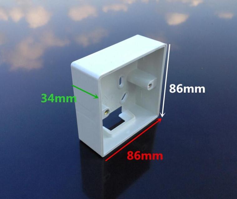 厂家直销86型阻燃明线盒pvc明接线底盒 通用插座接线盒开关盒明盒