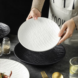 High-End Ceramic Dinner Plates for Home Use, Deep Plates, Beautiful Round Plates, Trendy Luxury Western-Style Plates High-End Ceramic Dinner Plates for Home Use, Deep Plates, Beautiful Round Plates, Trendy Luxury Western-Style Plates