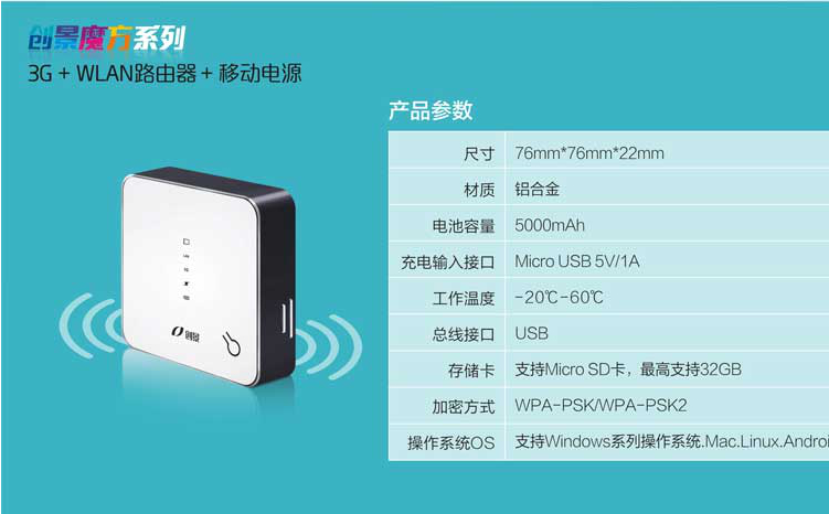 创景魔方aw920/960ac930s电信联通3g/4g无线路由器wifiv魔方仙境方舟电源古神翼龙图片