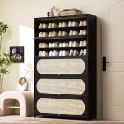 Shoe Cabinet for Home Entrance, Large Capacity Shoe Rack, Multi-Layer Indoor Entryway Storage Solution, Space-Saving, Simple Solid Wood Shoe Cabinet for Home Entrance, Large Capacity Shoe Rack, Multi-Layer Indoor Entryway Storage Solution, Space-Saving, Simple Solid Wood