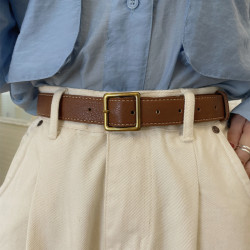 Vintage Korean Style Blogger Belt Brown Distressed Leather Belt Student Korean Version New Jeans Decorative Belt ins Style Women Vintage Korean Style Blogger Belt Brown Distressed Leather Belt Student Korean Version New Jeans Decorative Belt ins Style Women