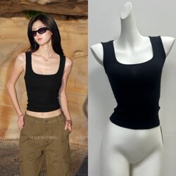 MADE NOTHING square neck vest 1.0 multi-color European and American versatile stretch knit bottoming short suspender for women MADE NOTHING square neck vest 1.0 multi-color European and American versatile stretch knit bottoming short suspender for women