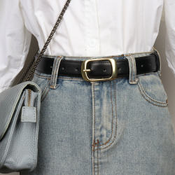 Niu Yongzhen 2025 New Style Jeans Belt for Female Students, Black Soft Leather Women's Belt, Genuine Leather Versatile Wide Belt Niu Yongzhen 2025 New Style Jeans Belt for Female Students, Black Soft Leather Women's Belt, Genuine Leather Versatile Wide Belt
