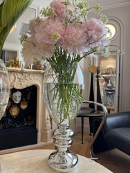 Creative Modern Light Luxury Metal Transparent 60 Glass Vase Ornaments Living Room Flower Arrangement Accessories Dining Table Decoration Flower Arrangement Device Creative Modern Light Luxury Metal Transparent 60 Glass Vase Ornaments Living Room Flower Arrangement Accessories Dining Table Decoration Flower Arrangement Device