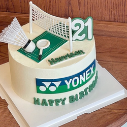 Internet celebrity badminton sports theme children's adult birthday cake decoration creative dessert baking racket ornaments Internet celebrity badminton sports theme children's adult birthday cake decoration creative dessert baking racket ornaments