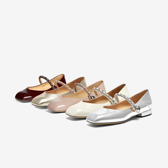 Bestou Nanfa Manor 24 Autumn Shopping Mall New Silver Mary Jane Small Leather Shoes Women's French Single Shoes A2363CQ4 Bestou Nanfa Manor 24 Autumn Shopping Mall New Silver Mary Jane Small Leather Shoes Women's French Single Shoes A2363CQ4