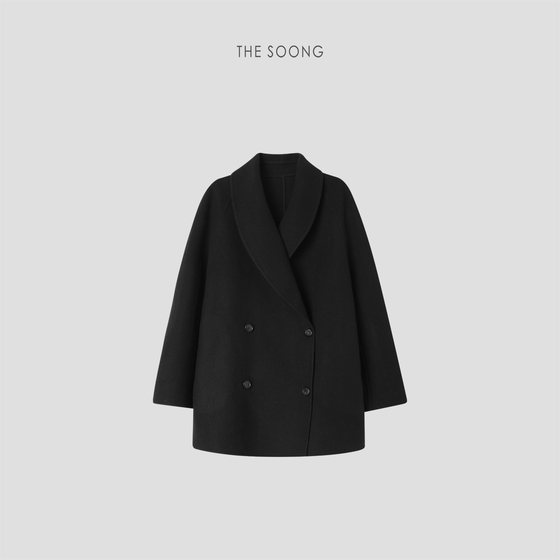 THESOONG/Green fruit neck wool loose silhouette version double-breasted women's mid-length woolen coat 7932
THESOONG/Green fruit neck wool loose silhouette version double-breasted women's mid-length woolen coat 7932