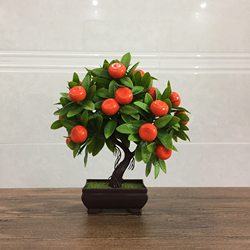 Simulated Fruit Potted Plant, New Style Welcoming Pine Small Tree Bonsai, Living Room Desktop Decoration, Restaurant Green Plant Artificial Flower Ornament Simulated Fruit Potted Plant, New Style Welcoming Pine Small Tree Bonsai, Living Room Desktop Decoration, Restaurant Green Plant Artificial Flower Ornament
