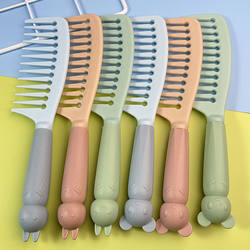 Cartoon-Style Large-Tooth Comb for Home Use, Wide-Tooth Comb for Curly Hair, Hair Styling, Long Hair, Anti-Static, Hair Smoothing, Special for Girls Cartoon-Style Large-Tooth Comb for Home Use, Wide-Tooth Comb for Curly Hair, Hair Styling, Long Hair, Anti-Static, Hair Smoothing, Special for Girls