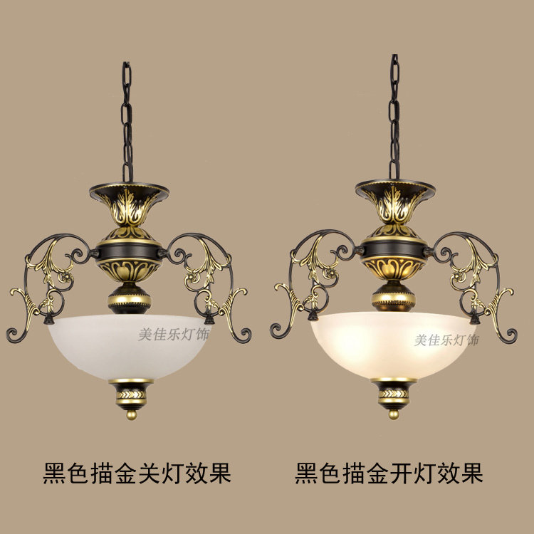 Xin Hao ガラスシャンデリア - アメリカンレトロ 1灯ペンダント