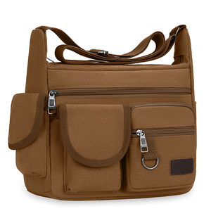 Can accommodate large capacity multi-layer tool kit, casual men's bag, large water cup men's bag, canvas one shoulder bag, Japanese and Korean crossbody bag Can accommodate large capacity multi-layer tool kit, casual men's bag, large water cup men's bag, canvas one shoulder bag, Japanese and Korean crossbody bag