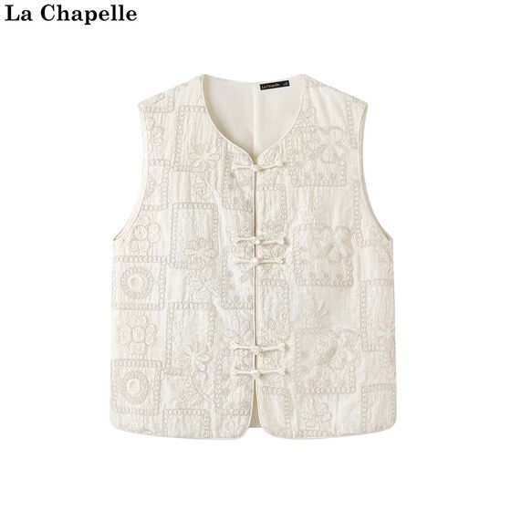 La Chapelle/La Chapelle Autumn new V-neck new Chinese-style heavy industry embroidered thin sleeveless vest for women
La Chapelle/La Chapelle Autumn new V-neck new Chinese-style heavy industry embroidered thin sleeveless vest for women