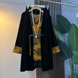 New Chinese style plus size women's fall patchwork jacket and vest New Chinese style plus size women's fall patchwork jacket and vest